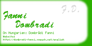 fanni dombradi business card
